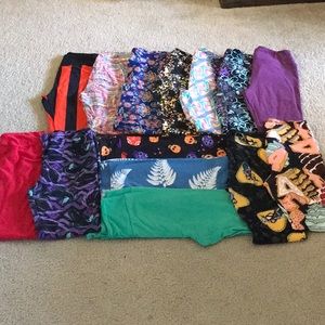 Lularoe Lot of 14 OS Leggings